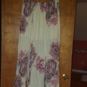 Floral maxi skirt